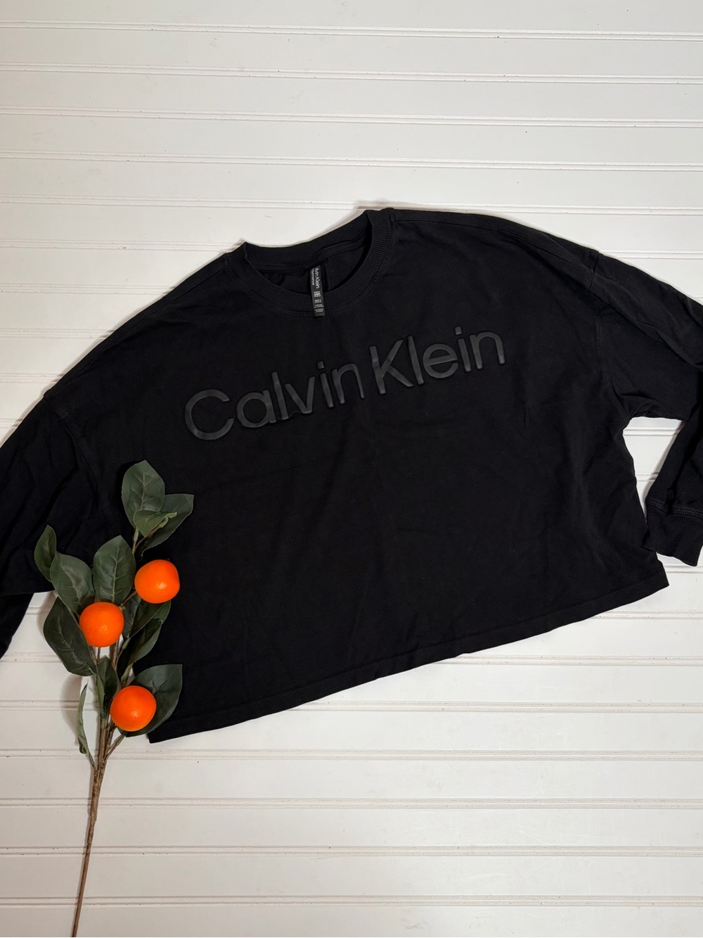 Calvin Klein Performance Puff Logo Long Sleeve Tee
